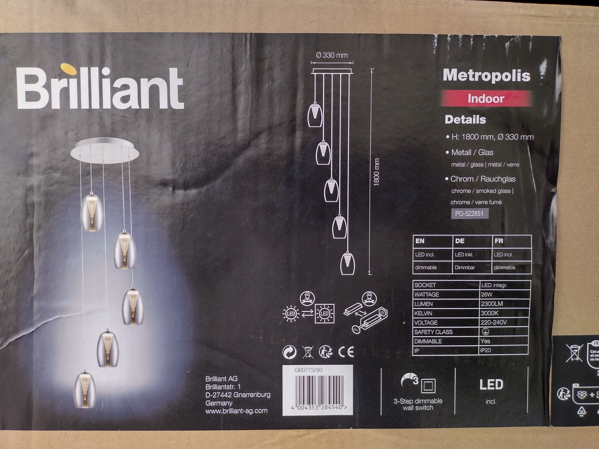 Изискан полилей Brilliant Metropolis LED