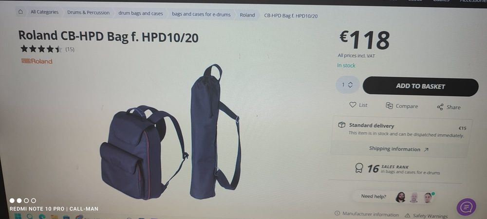 Spd 30+ geanta+stativ Roland