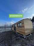 Container modular premium cu lambriu de lemn interior exterior si grup