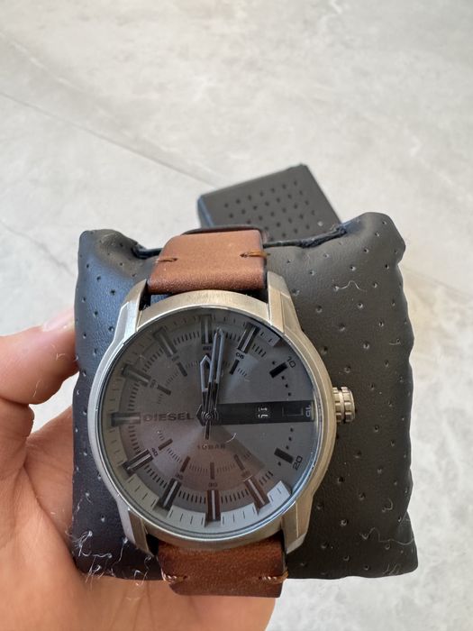 Ceas original Diesel bărbați,curea piele naturală,nou în cutie,cadou