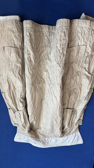 Двулицево дамско яке - бежаво със златист оттенък и бяло, размер L