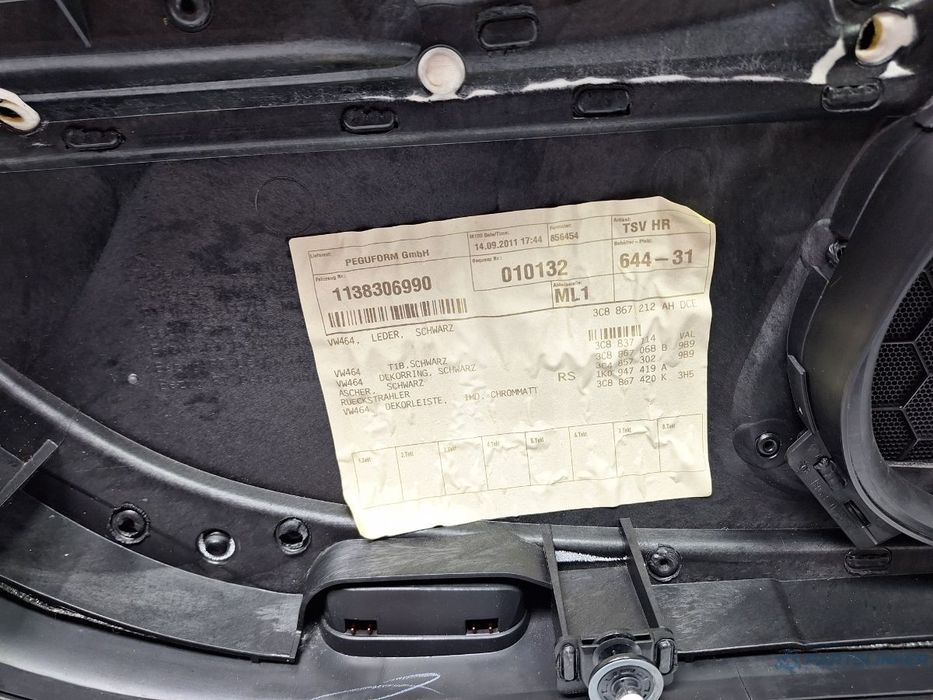 Panou piele usa dreapta spate VOLKSWAGEN PASSAT CC 357 2008 - 2012 TSI CCZB 3C8867212AH