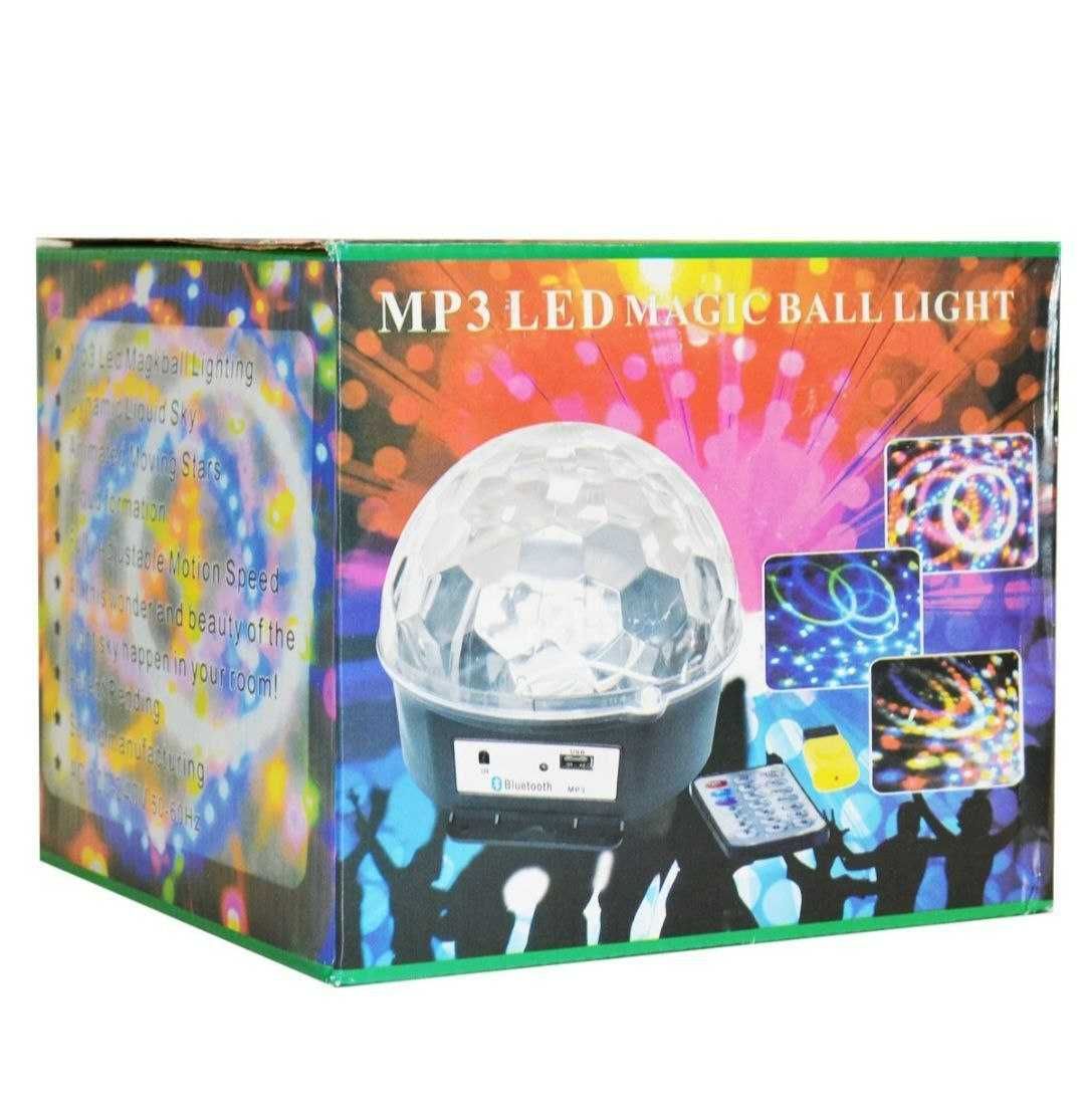 Диско шар Magic Ball Light MP3 с музыкой, флешкой и пультом