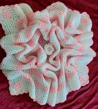 Бебешка завивка, одеало,  плетена на една кука