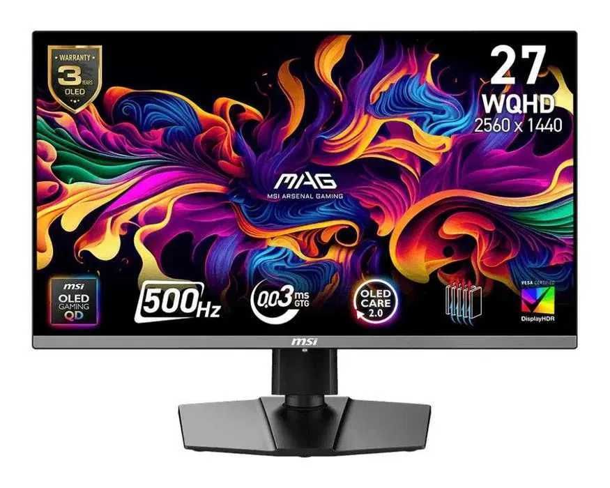 (Новый)MSI 27" Монитор MAG 272QP QD-OLED X50, 2K 500Hz, QD-OLED
