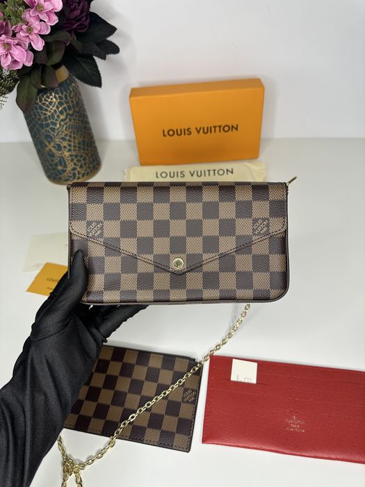 Geanta Louis Vuitton model FELICIE piele canvas 100% cutie cadou c:27