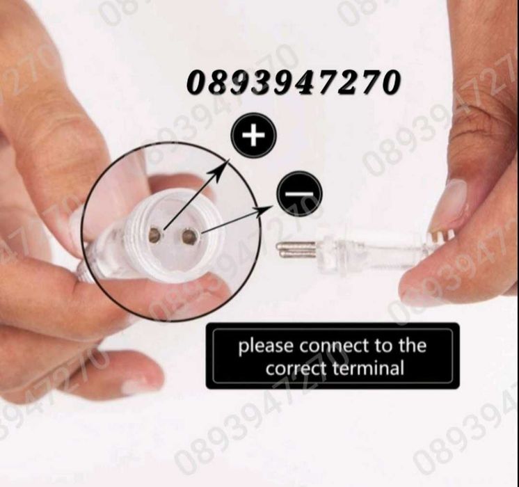 Лед Висулки Падащ Сняг 8Бр.х48см. 3м. Кабел Лампички за Коледна Украса