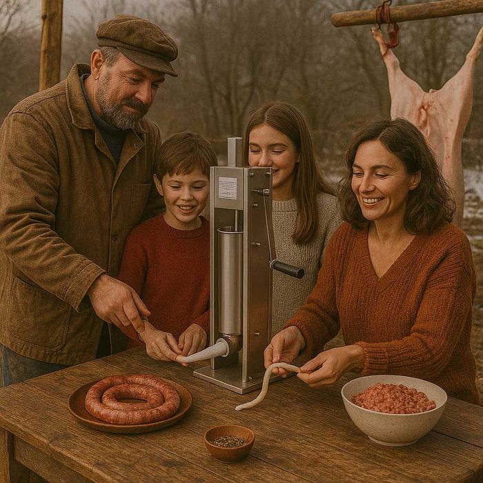 Masina Aparat Manual Umplut Facut Carnati Carnatar Vertical  5 kg TM