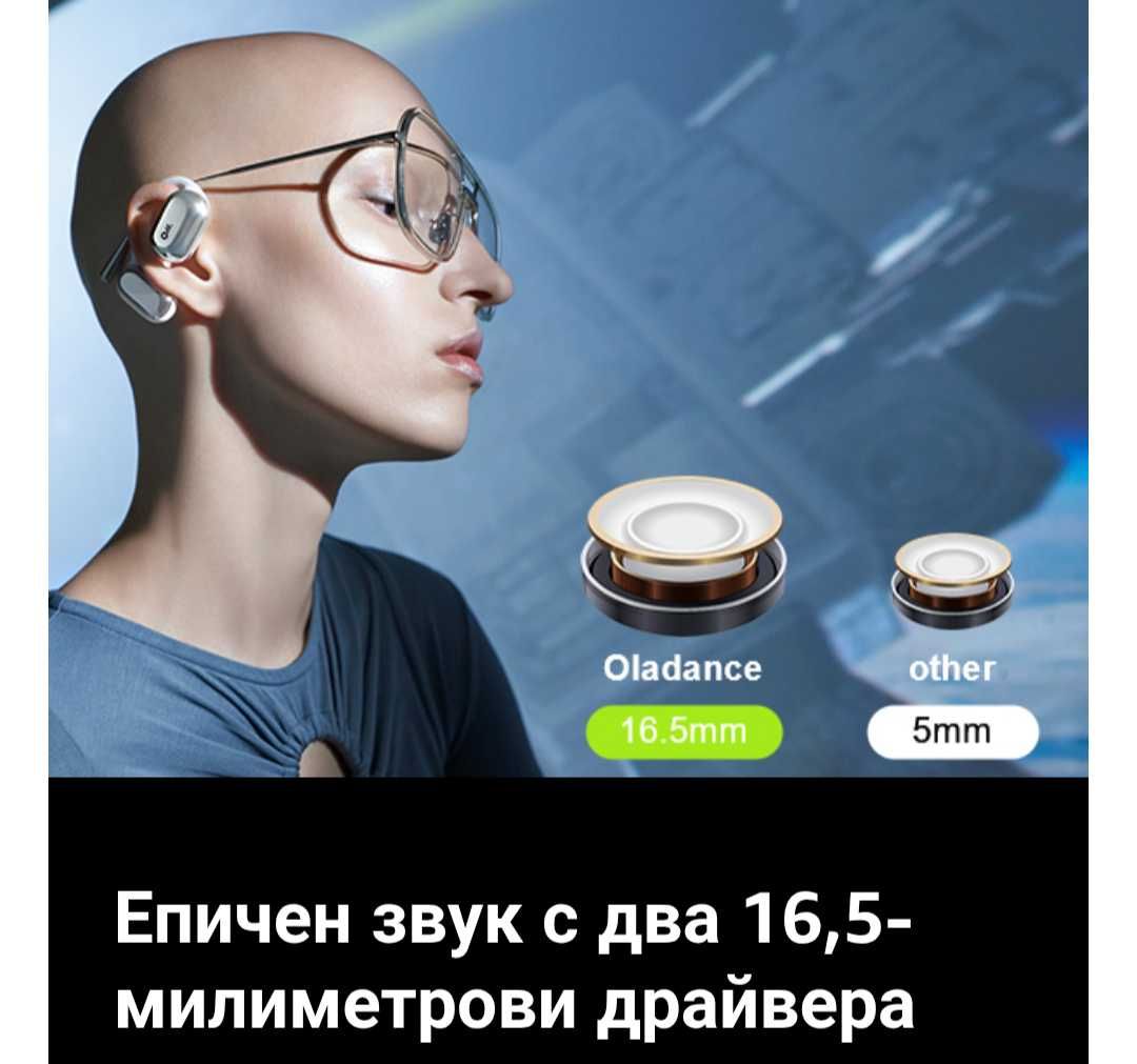 Oladance OWS2 Over-ear слушалки Bt 5.3 слушалки Android iPhone нови