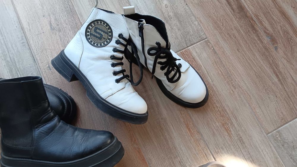 Сет дамски боти естествена кожа + подарък 38номер