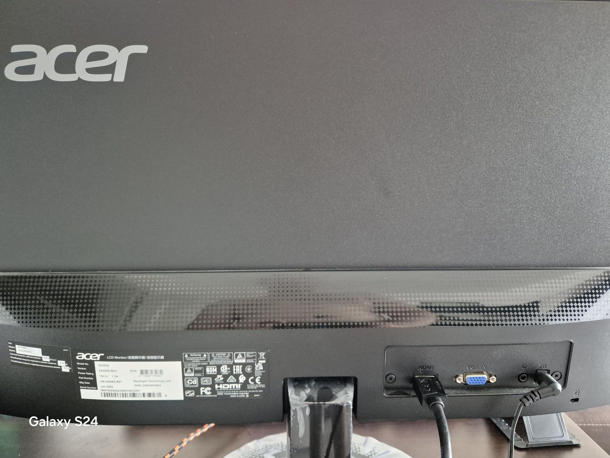 Acer 22inch FULL HD IPS 1080p матов 75hz