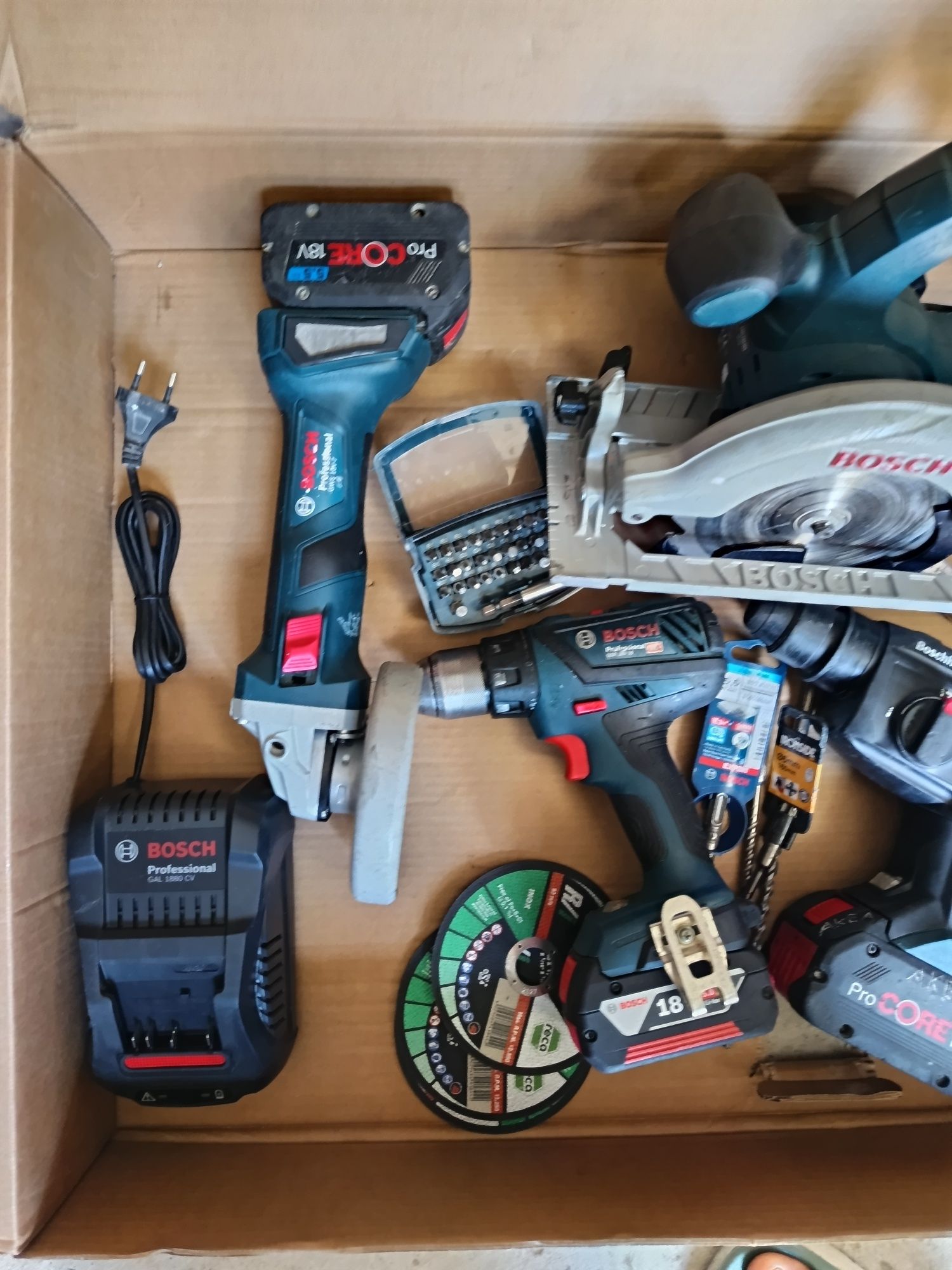 Set Bosch 18v brushless flex rotopercutor filetanta