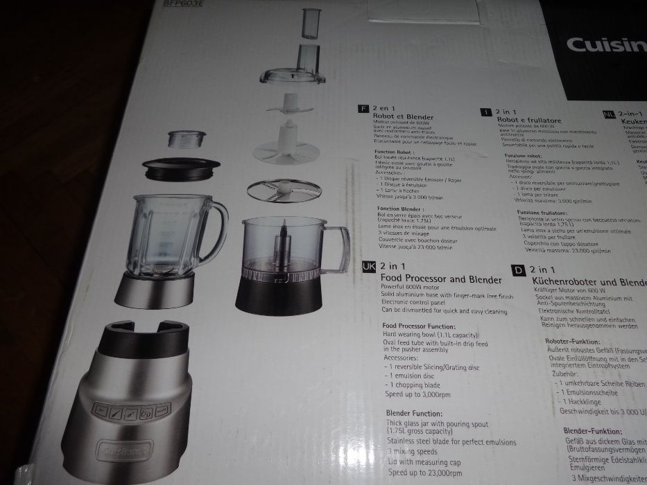 OCAZIE, -40 % Reducere, Cuisinart Blender/Tocator, 4 Viteze, SIGILAT