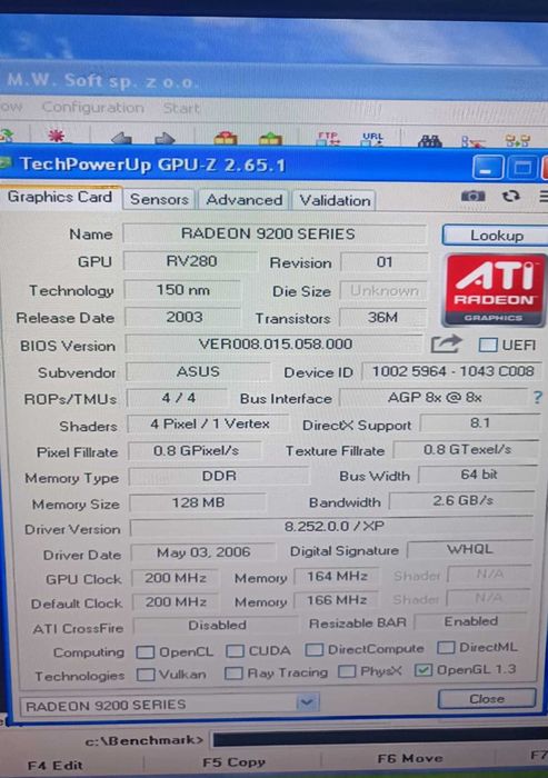 Placa video ATI Radeon 9200 - 128MB AGP