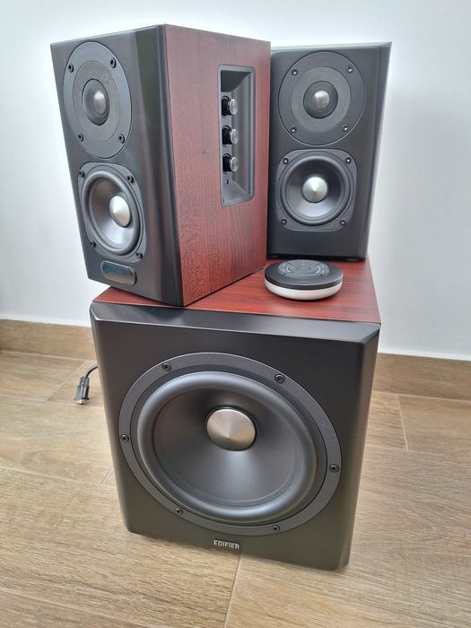 Boxe Edifier 2.1 150W S350DB, bluetooth, telecomanda, brown