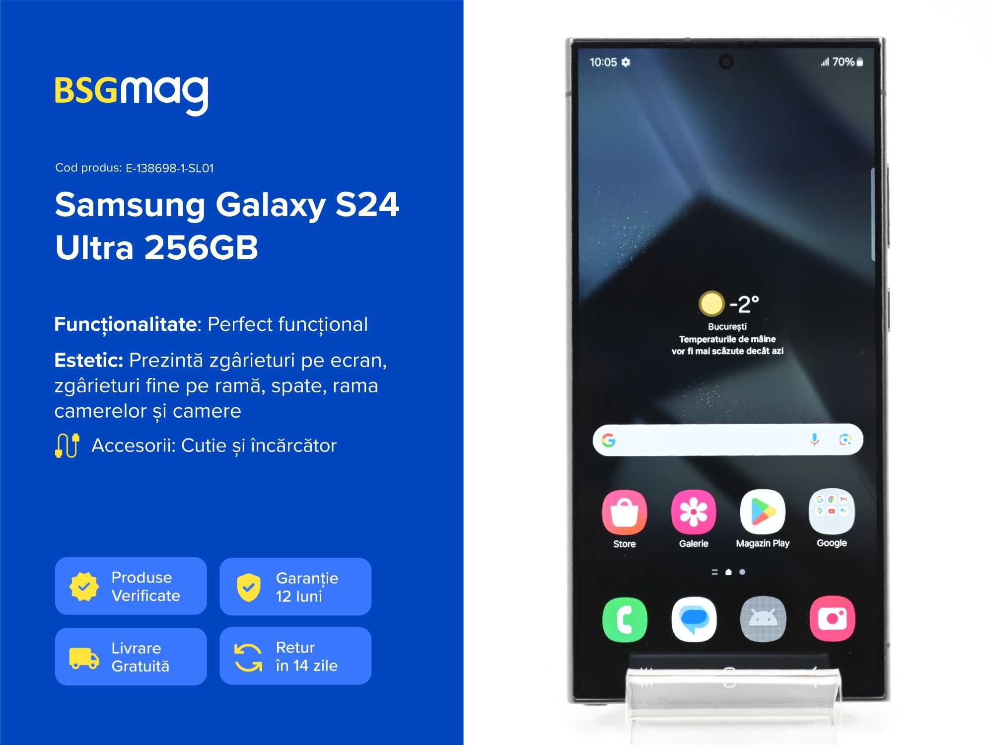 Telefon Samsung Galaxy S24 Ultra 256GB - BSGmag