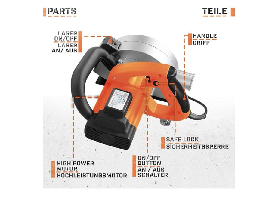 TIMBERTECH® Машина за рязане на канали за стени - с лазер