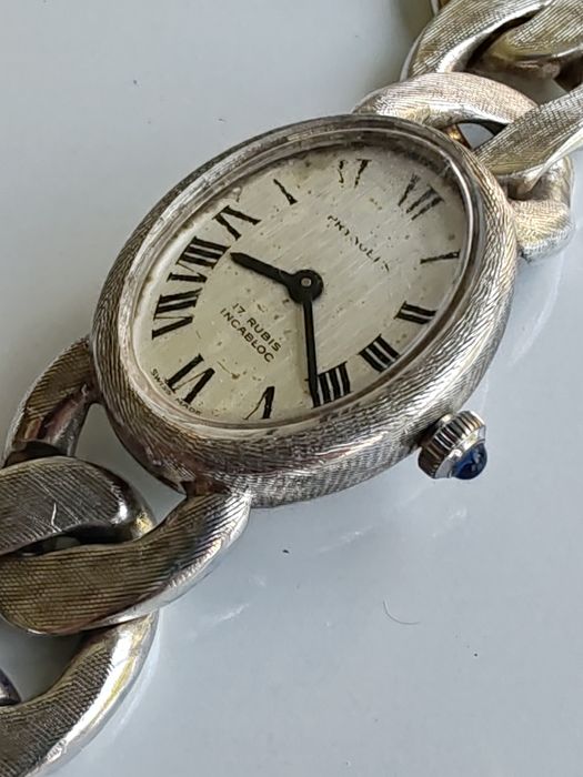 Ceas Pringeps Argint Mecanic - Funcționează excelent!