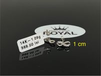 Bijuteria Royal CB : Cercei aur alb 14k 585 1,09 grame