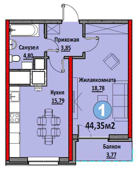 ЖК « SOY BO’YI» Застройщик«MURAD BILDINGS» Бизнес Класс. общ.пл:44.35