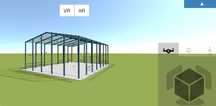 Hala metalica acoperita cu tabla cutata sau panouri sandwich container