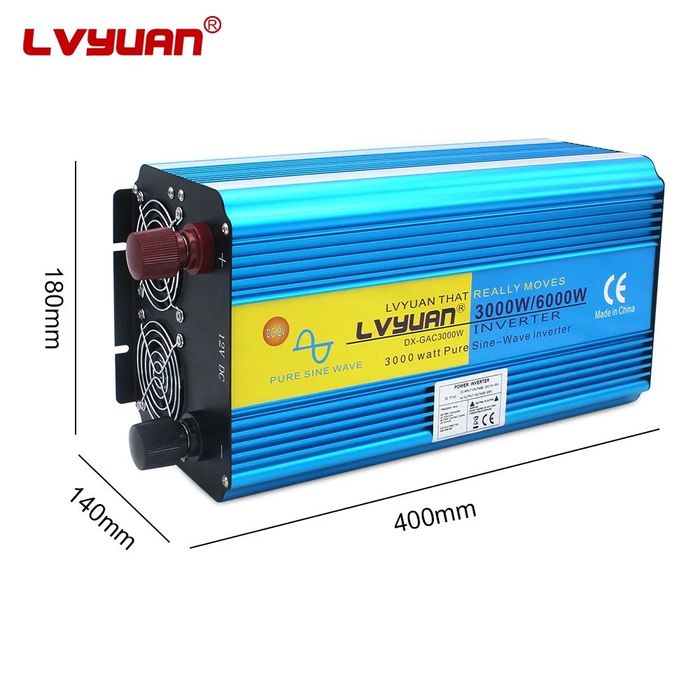 Invertor pur sin 6000W/ 3000W tensiune continua, 12V - 220V