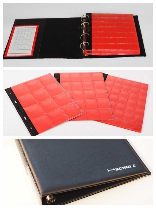 Шулц класьор за монети 10 листа за 221 монети