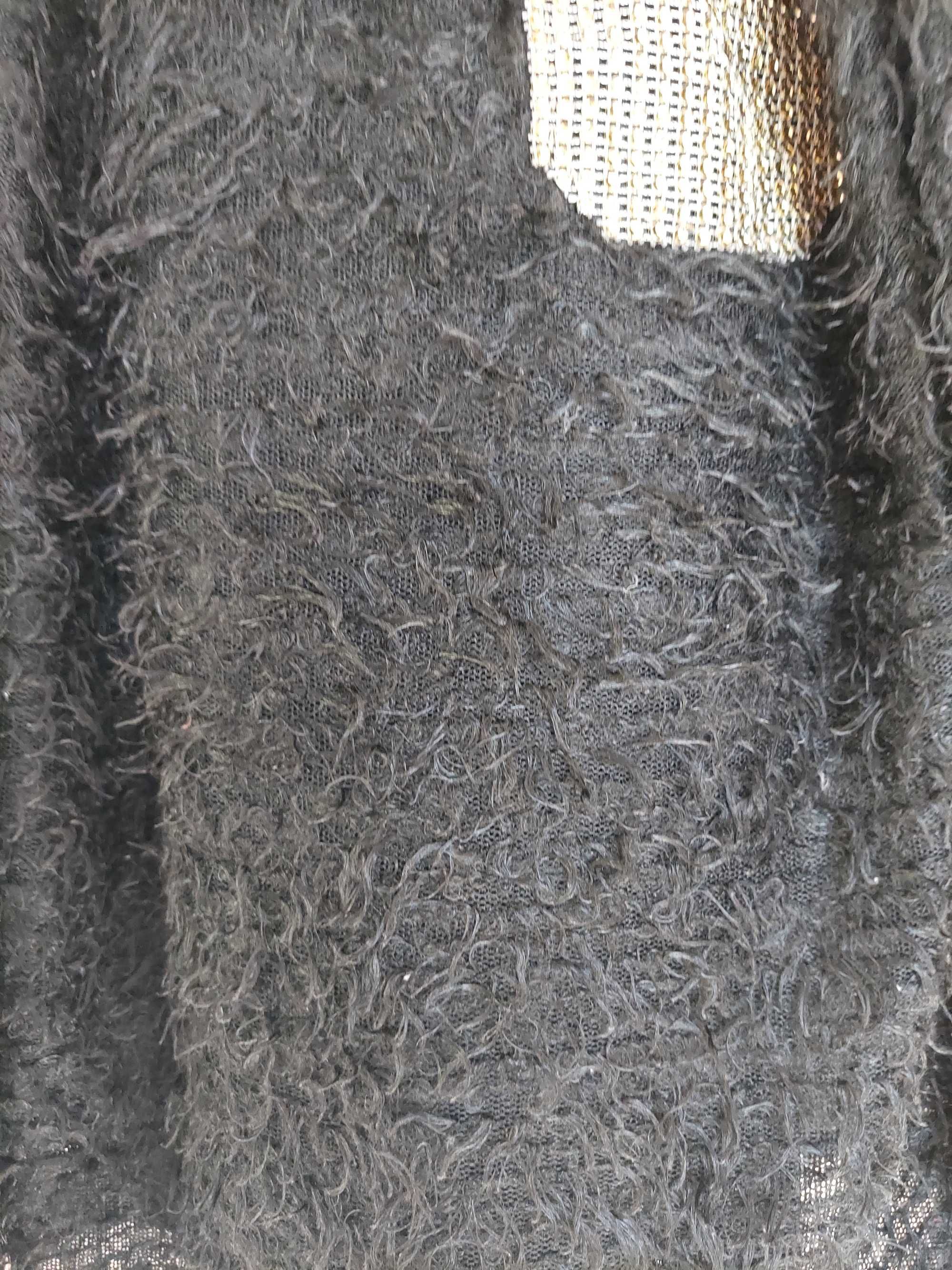 Pulover casual tricot subțire cu puf