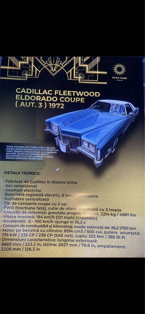 Vand /Schimb +/- Cadilac Eldorado Epoca