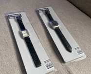 Ceasuri de mână quartz unisex, noi sigilate, curea piele neagră