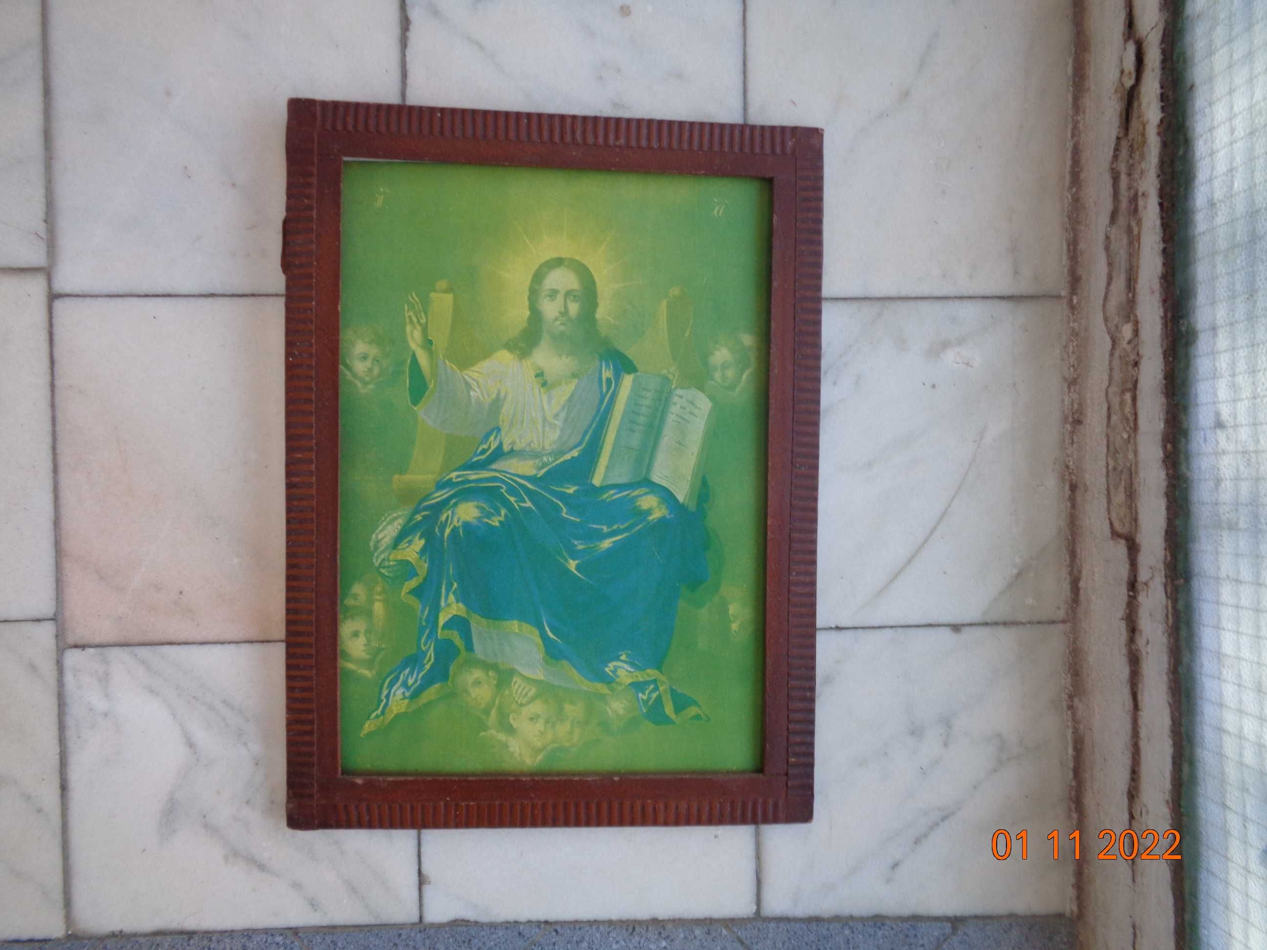 Icoană veche „Isus învățător” după o pictură de Nicolae Grigorescu