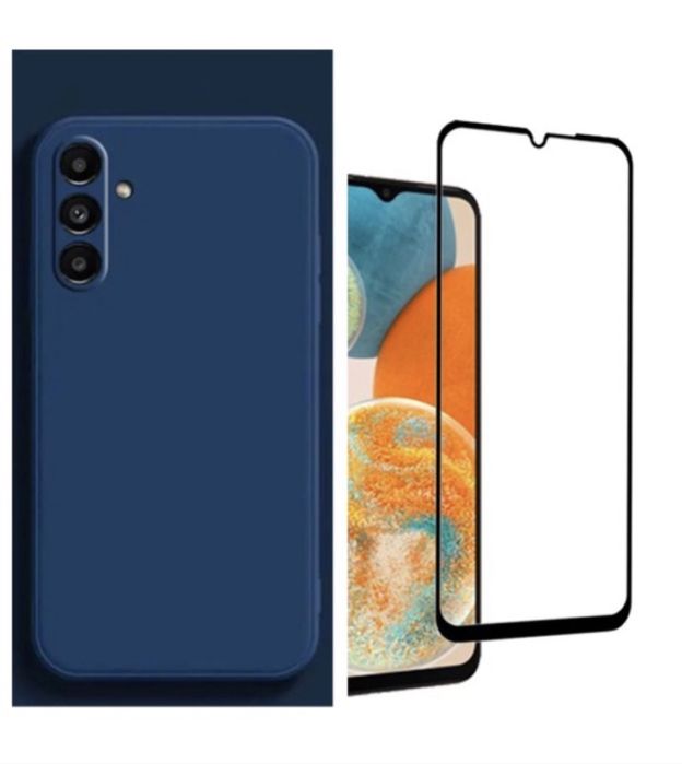 Samsung A12/A13/A14/A15/A25/A16 Husa Silicon Catifea+ Folie Sticla 10D