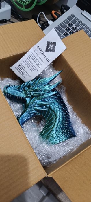 Стойка за слушалки, 3D Дракон. Височина 14,5 см.