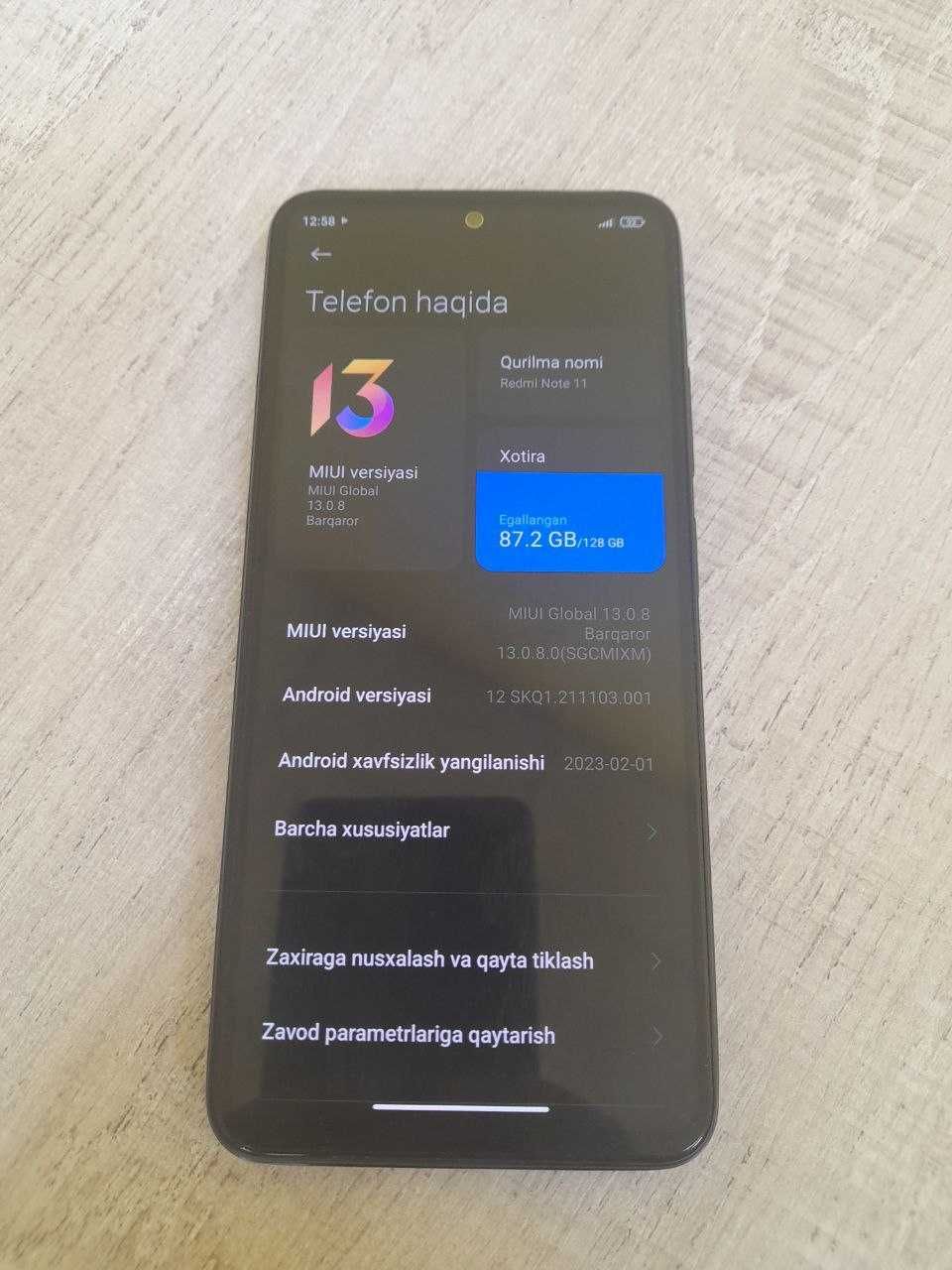 REDMI NOTE 11 6+2/128