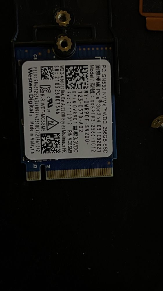 SSD M2 NVMe 256GB Western Digital SFF cu Teaca/soclu