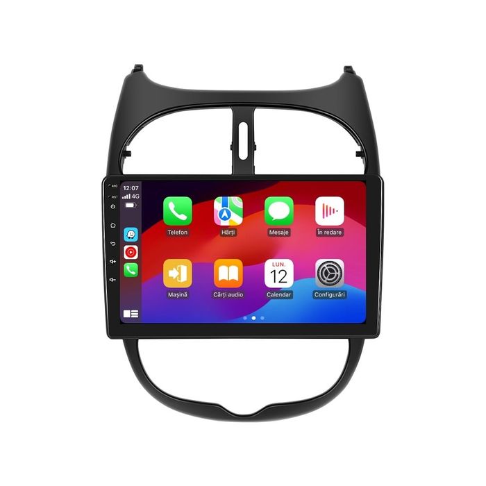Navigatie Android 14 Peugeot 206 Carplay Android Auto + Camera