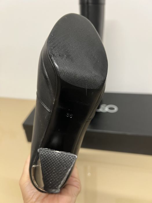 Cizme lungi din piele , Il Passo, negre , 36