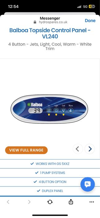 Контролен панел за хидромасажна вана – модел ML240 BALBOA