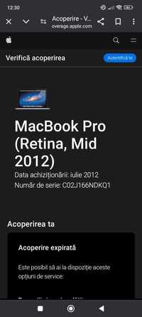 Macbook pro 15 mod 2012