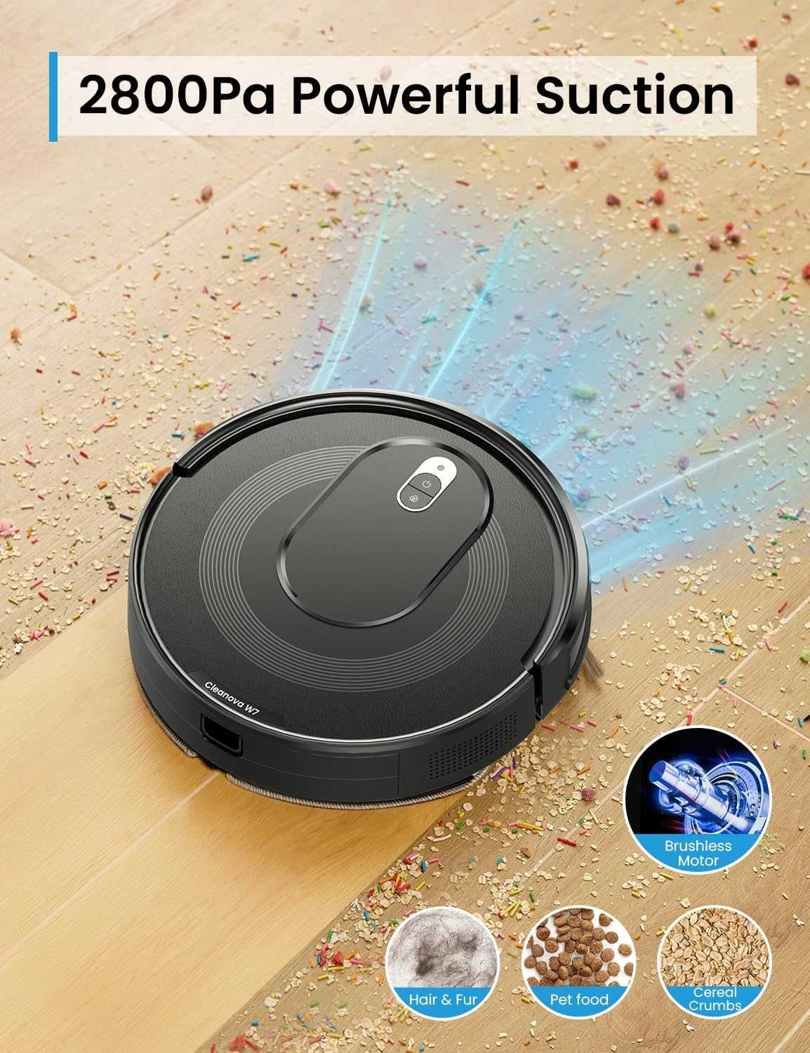 W7 Robot Vacuum, всмукателен порт за косми от домашни любимци
