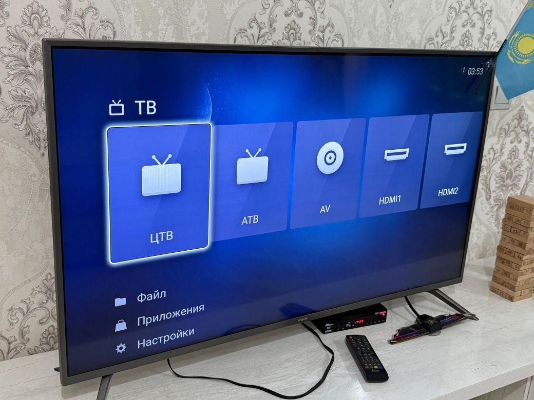 Продам smart tv android yasin 110см