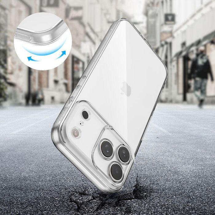 Tech-Protect FlexAir TPU калъф за iPhone 17 Pro/Max– прозрачен