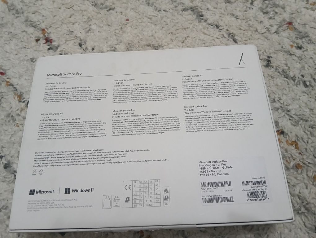 Microsoft Surface PRO 11th Ed SIGILAT