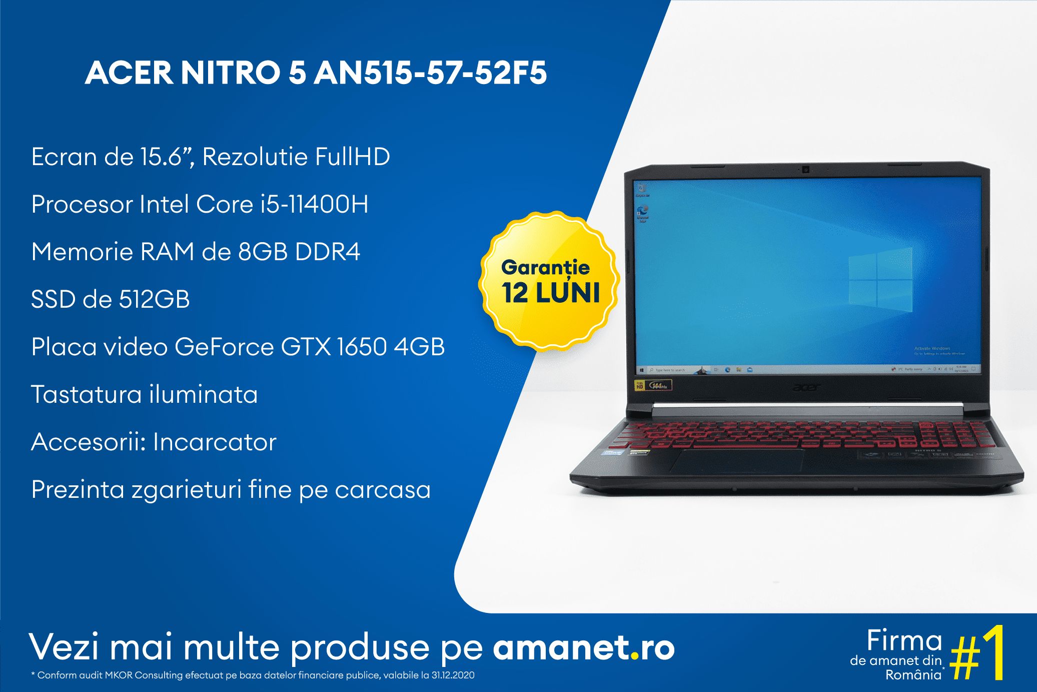 Laptop Acer NITRO 5 (AN515-57-52F5) - BSG Amanet & Exchange