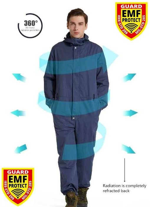 360° Екранирано Защитно Облекло Анти Електромагнитно Излъчване EMR ЕМП