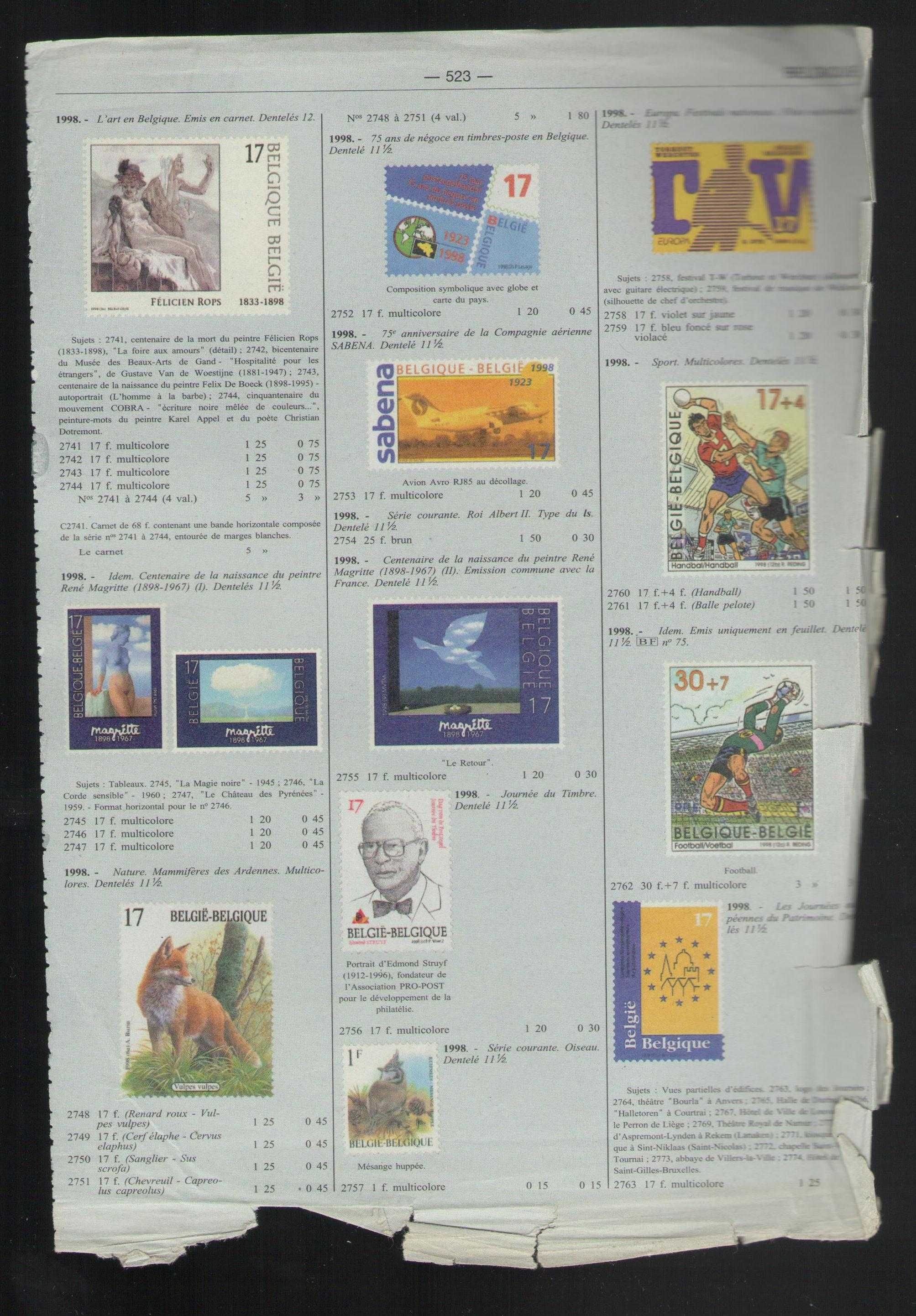 Филателен каталог Ивер / Yvert. Европа 2001 год. В две части