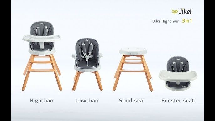 Стульчик для кормления Bibz от JIKEL (Франция) 360° трансформер 3 в 1