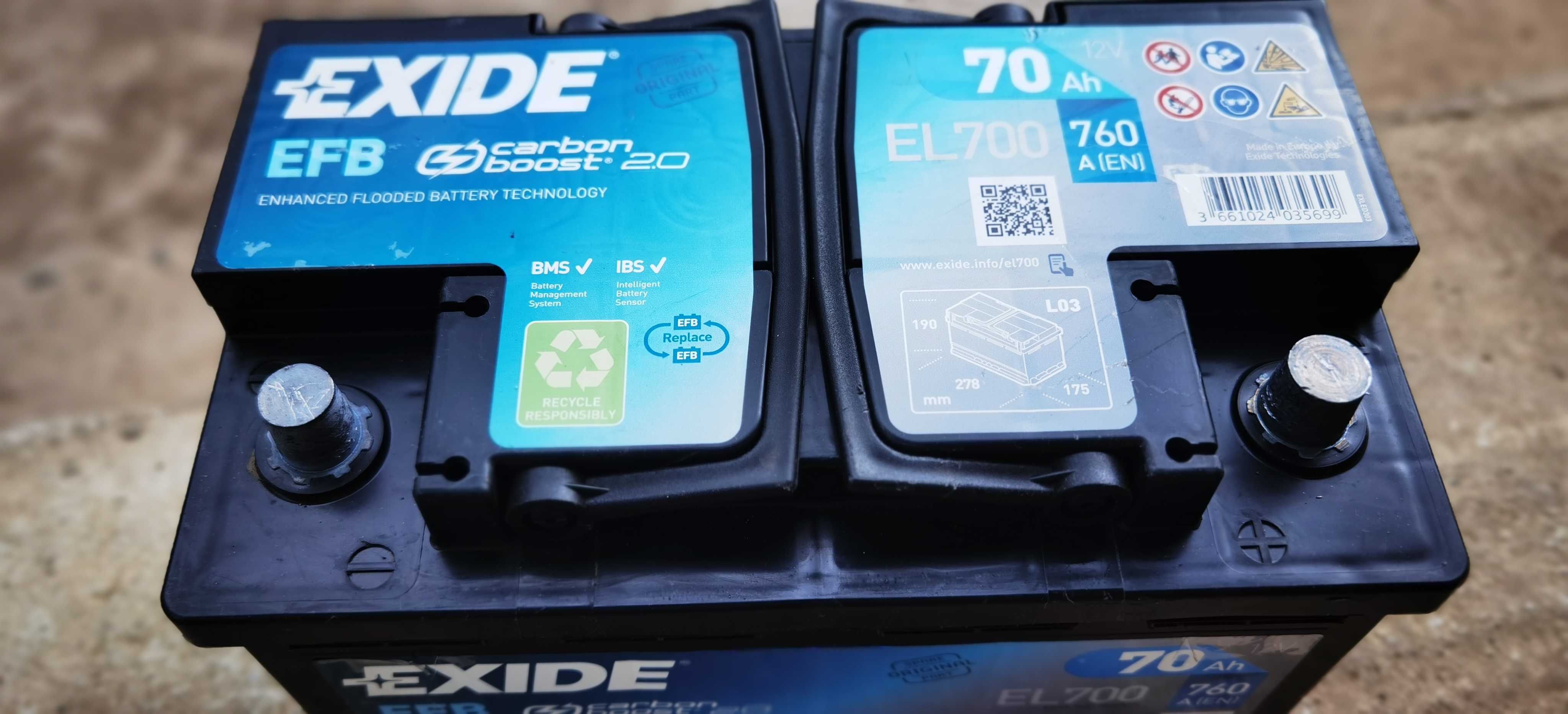 Baterie auto EXIDE 70 Ah EFB