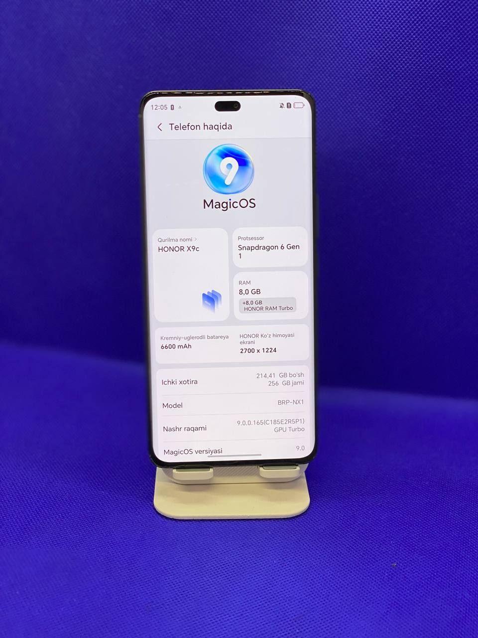 Honor X9c sotiladi 256/8+8Gb