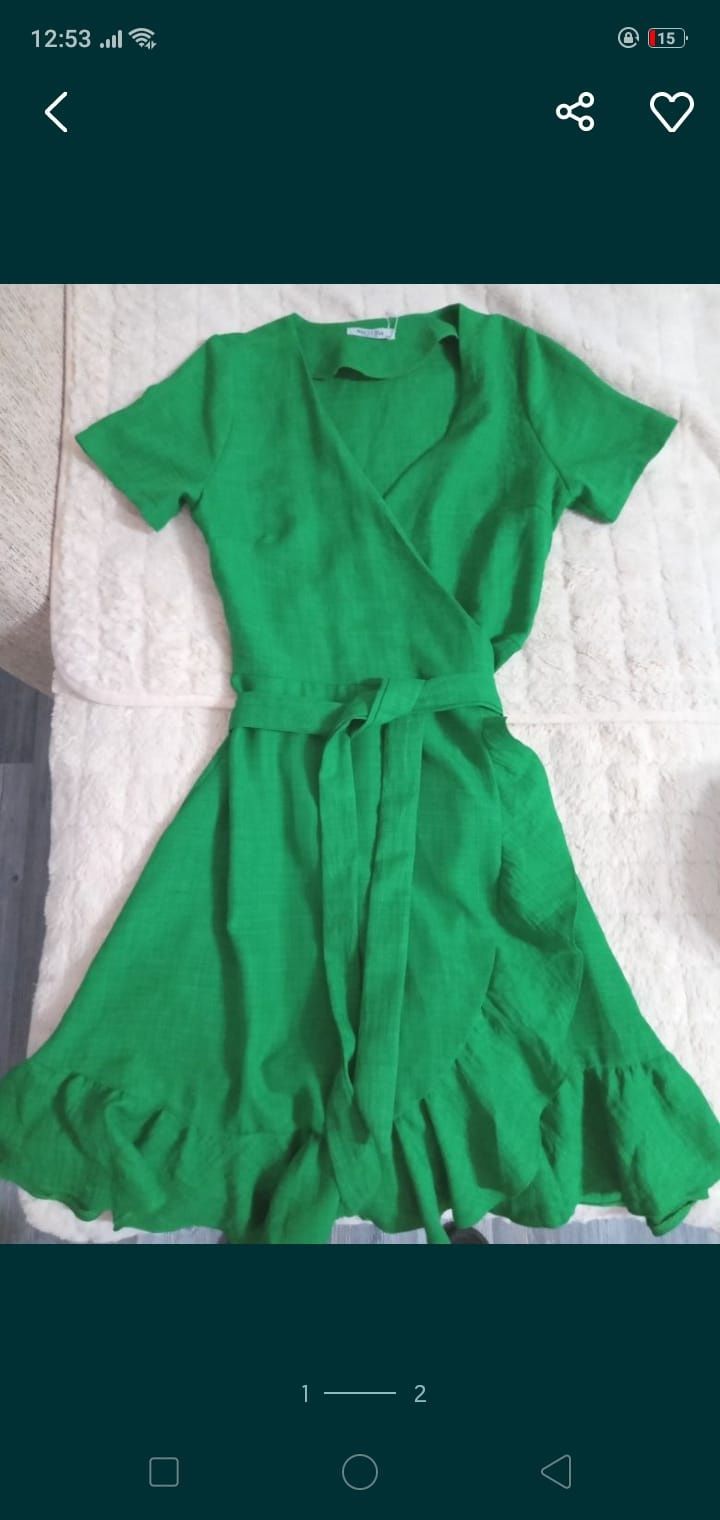 Платье зеленое новое летнее